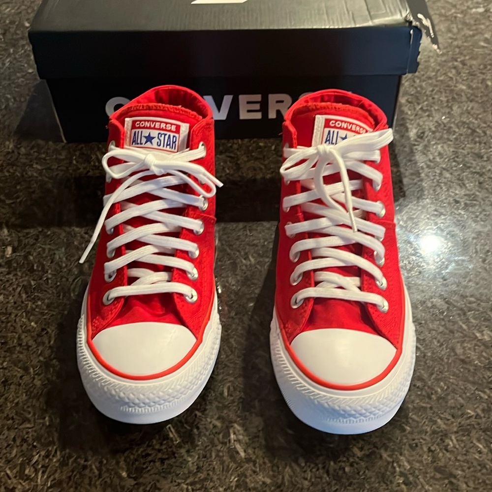 Converse size 7 red sneakers